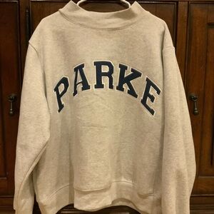 Parke Cream Ribbed Sweatshirt